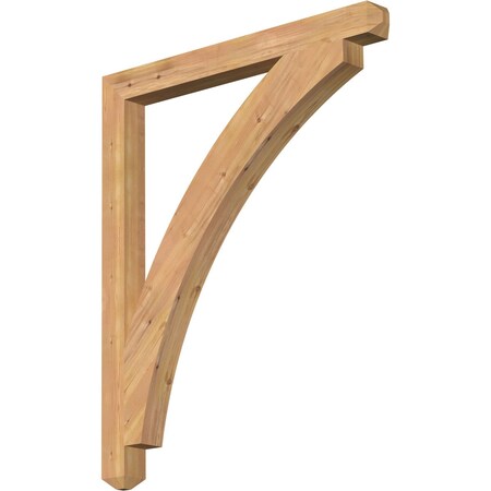 Ekena Millwork Thorton Craftsman Smooth Bracket, Western Red Cedar, 3 1/2"W x 40"D x 48"H BKT04X40X48THR04SWR